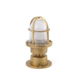 Netlighting Mauren 1 Light Outdoor Pedestal Light Brass IP44 E27 in Yellow - thumbnail 2