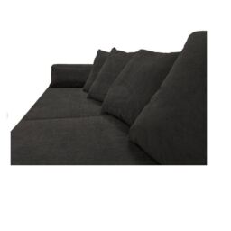 Furnishings For Less UK Casper Chenille Large 5 Seater L Shaped Corner Sofa Right Hand Facing in Black - thumbnail 4