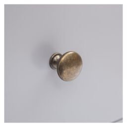 Cabinet Bits Biccari 3 Drawer Dressing Table Set Brass Knob in Grey - thumbnail 5