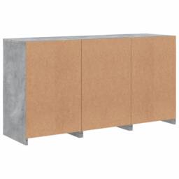 Berkfield Home Sideboard with LED Lights Concrete Grey 123x37x67 cm - Size: 123 x 37 x 67 cm - thumbnail 8