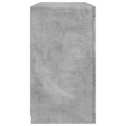 Berkfield Home Sideboard with LED Lights Concrete Grey 123x37x67 cm - Size: 123 x 37 x 67 cm - thumbnail 7