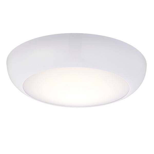 Netlighting Forca Integrated LED Outdoor Flush Light Gloss White Opal IP65 - image 1