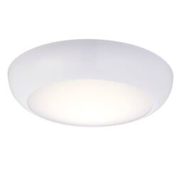Netlighting Forca Integrated LED Outdoor Flush Light Gloss White Opal IP65
