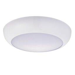 Netlighting Forca Integrated LED Outdoor Flush Light Gloss White Opal IP65 - thumbnail 2