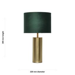 First Choice Lighting Set of 2 Amber - Gold Touch 40cm Table Lamps with Green Velvet Shades - thumbnail 6