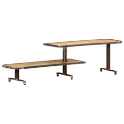 Berkfield Home TV Cabinet 160x30x40 cm Solid Mango Wood in Brown - Size: 160 x 30 x 40 cm - thumbnail 1