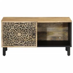 Berkfield Home Coffee Table 80x50x40 cm Solid Wood Mango in Brown - Size: 80 x 50 x 40 cm - thumbnail 5