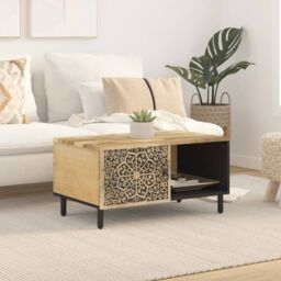 Berkfield Home Coffee Table 80x50x40 cm Solid Wood Mango in Brown - Size: 80 x 50 x 40 cm - thumbnail 3