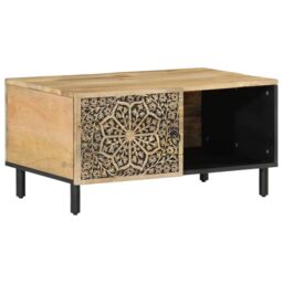 Berkfield Home Coffee Table 80x50x40 cm Solid Wood Mango in Brown - Size: 80 x 50 x 40 cm - thumbnail 2