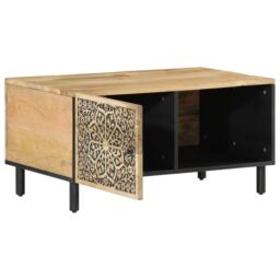 Berkfield Home Coffee Table 80x50x40 cm Solid Wood Mango in Brown - Size: 80 x 50 x 40 cm - thumbnail 4