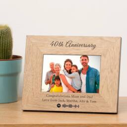Uniqueful Personalised Our Song Frame Anniversary Gift for Couple in Brown - thumbnail 4