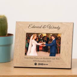Uniqueful Personalised Our Song Frame Anniversary Gift for Couple in Brown - thumbnail 3