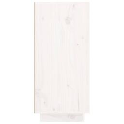 Berkfield Home Sideboard White 111x34x75 cm Solid Wood Pine - Size: 111 x 34 x 75 cm - thumbnail 7