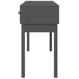 Berkfield Home Console Table Grey 114x40x75 cm Solid Wood Pine - Size: 114 x 40 x 75 cm - thumbnail 5