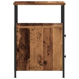 Berkfield Home Bedside Cabinet Old Wood 34x35.5x50 cm Engineered Wood in Brown - thumbnail 5