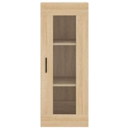Berkfield Home Highboard Sonoma Oak 34.5x34x180 cm Engineered Wood in Light Oak - thumbnail 8