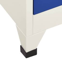 Berkfield Home Locker Cabinet Grey & Blue 90x40x180 cm Steel - Size: 90 x 40 x 180 cm - thumbnail 6