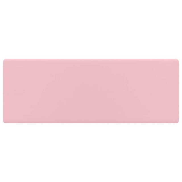 Berkfield Home Luxury Basin Overflow Square Matt Pink 41x41 cm Ceramic - image 1
