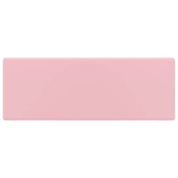 Berkfield Home Luxury Basin Overflow Square Matt Pink 41x41 cm Ceramic