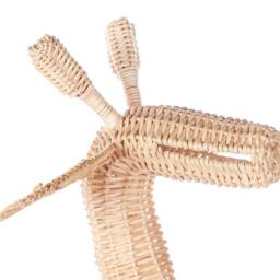 Wyld and Coco Wicker Giraffe Basket Natural Rattan Toy Hamper - thumbnail 6