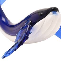 Objets d'Art Miniature Glass Figurine Whale in Blue - thumbnail 3