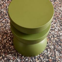sweeek Side table, end table, bedside table metal Ø32 x H46.5cm in Green - thumbnail 6