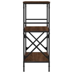 Berkfield Home Bookcase 3-Tier Brown Oak 59x35x90.5 cm Engineered Wood - thumbnail 5