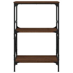 Berkfield Home Bookcase 3-Tier Brown Oak 59x35x90.5 cm Engineered Wood - thumbnail 4