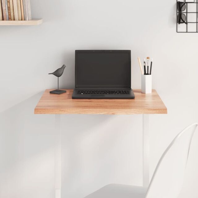 Berkfield Home Table Top Light Brown 60x50x2 cm Treated Solid Wood Oak - Size: 60 x 50 x 2 cm - image 1