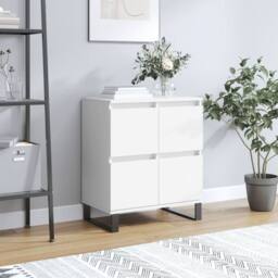 Berkfield Home Sideboard White 60x35x70 cm Engineered Wood - Size: 60 x 35 x 70 cm - thumbnail 2