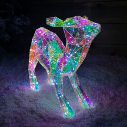 Samuel Alexander 40cm Light up Iridescent DreamLights Christmas Fawn with 100 White LEDs