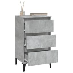 Berkfield Home Bedside Cabinet Concrete Grey 40x35x70 cm Engineered Wood - Size: 40 x 35 x 70 cm - thumbnail 5