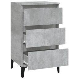 Berkfield Home Bedside Cabinet Concrete Grey 40x35x70 cm Engineered Wood - Size: 40 x 35 x 70 cm - thumbnail 6