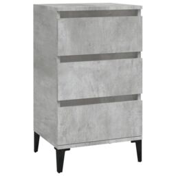 Berkfield Home Bedside Cabinet Concrete Grey 40x35x70 cm Engineered Wood - Size: 40 x 35 x 70 cm - thumbnail 2