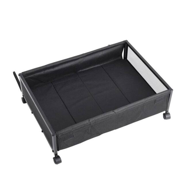 KORVIXA 2x Large Metal Under Bed Sofa Couch Closet Storage Box in Black - image 1