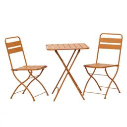 Artemis Home Colourways Vibrant Folding Patio or Balcony Set in Orange - thumbnail 4