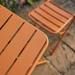 Artemis Home Colourways Vibrant Folding Patio or Balcony Set in Orange - thumbnail 3