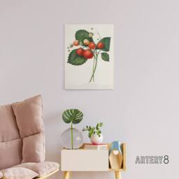 "Artery8 Boston Pine Strawberry Plant Hovey Vintage Canvas Wall Art in White - Size: W18"" x H24""" - thumbnail 3