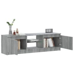 Berkfield Home TV Cabinet with LED Lights Grey Sonoma 120x30x35.5 cm - thumbnail 6