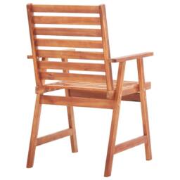 Berkfield Home Outdoor Dining Chairs 2 pcs Solid Acacia Wood in Brown - thumbnail 5