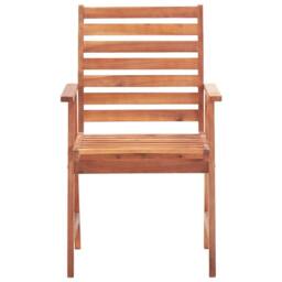 Berkfield Home Outdoor Dining Chairs 2 pcs Solid Acacia Wood in Brown - thumbnail 3