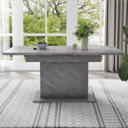 Matteo Extendable Dining Table, Modern Rectangular Dinner & Coffee Table in Grey - thumbnail 1