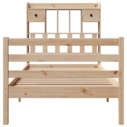 Berkfield Home Decorative Bookcase Bed without Mattress 100x200 cm Solid Wood Pine in Light Brown - thumbnail 4