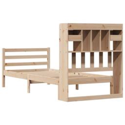 Berkfield Home Decorative Bookcase Bed without Mattress 100x200 cm Solid Wood Pine in Light Brown - thumbnail 6