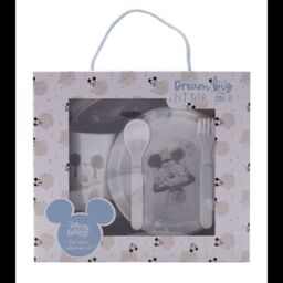 Disney Mickey Baby 5 Piece Melamine Feeding Set Cup Bowl Plate Cutlery Blue - thumbnail 5