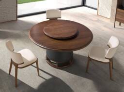 Angel Cerda Cream Leatherette Dining Chair with Walnut Legs - thumbnail 5