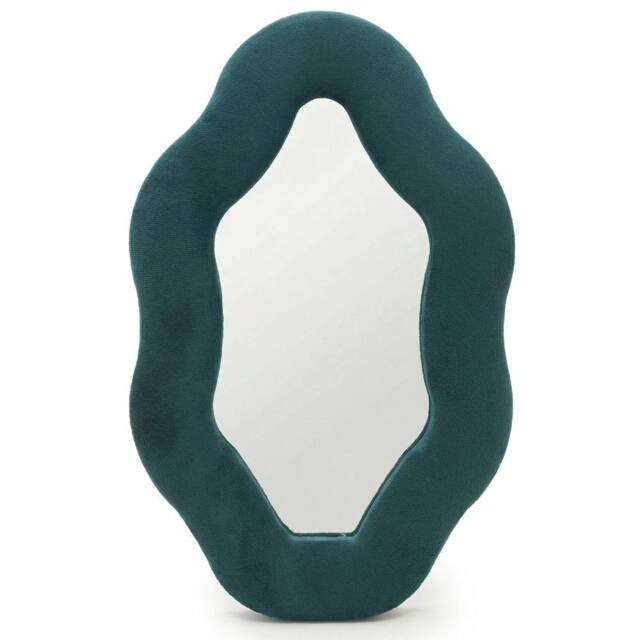 Serenityy Royal Teal Oval Pebble Mirror 20.5x32.5x2.3 cm - Size: 0.5m x 1m - image 1