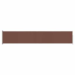 Berkfield Home Patio Retractable Side Awning 117x600 cm Brown - thumbnail 2