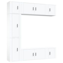 Berkfield Home 7 Piece TV Cabinet Set White Engineered Wood - thumbnail 2