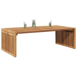 Berkfield Home Garden Side Table 110x55x35.5 cm Solid Wood Teak in Brown - thumbnail 1